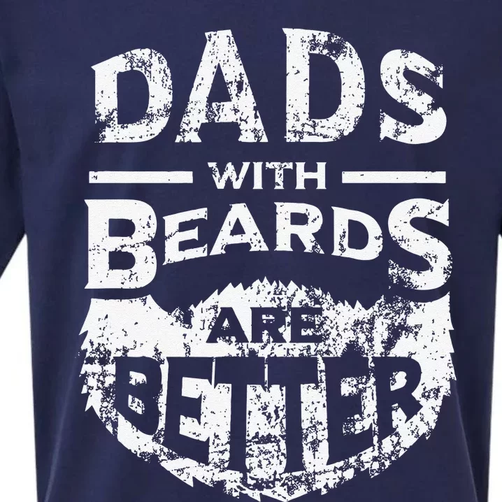 Dads With Beards Are Better Distressed Sueded Cloud Jersey T-Shirt