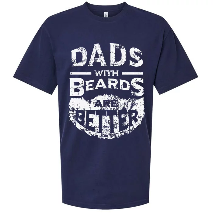 Dads With Beards Are Better Distressed Sueded Cloud Jersey T-Shirt