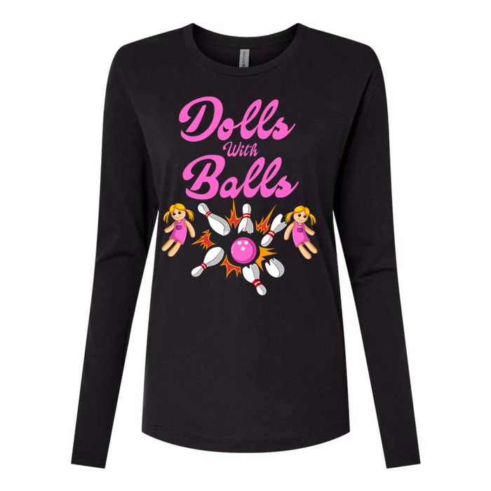 Dolls With Balls Womens Cotton Relaxed Long Sleeve T-Shirt