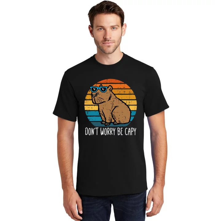 Dont Worry Be Capy Capybara Tall T-Shirt