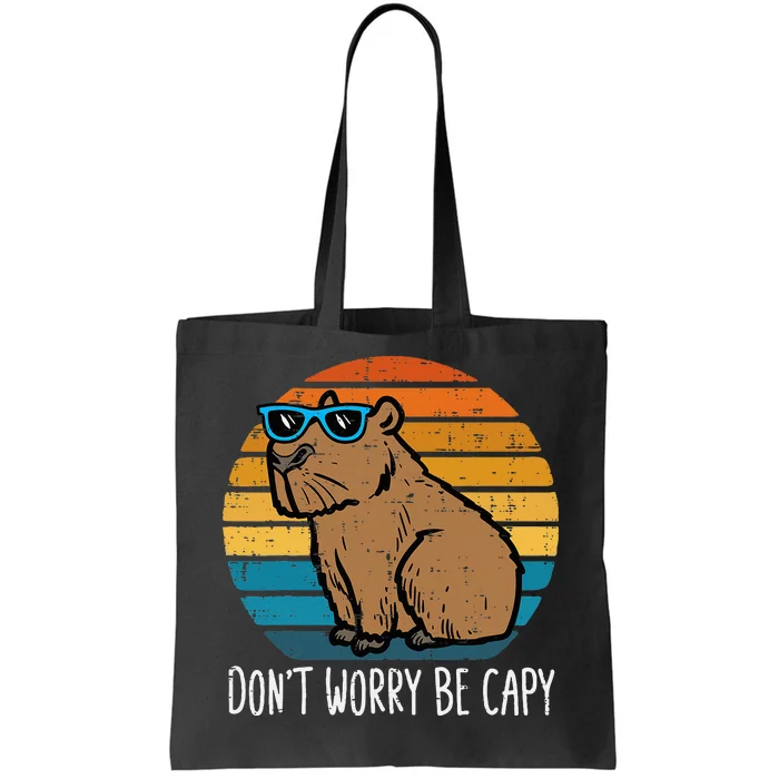 Dont Worry Be Capy Capybara Tote Bag