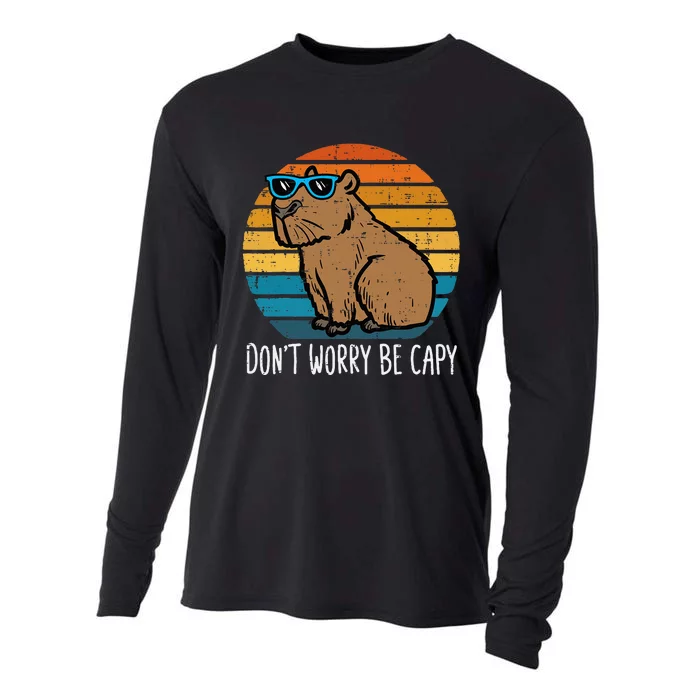 Dont Worry Be Capy Capybara Cooling Performance Long Sleeve Crew