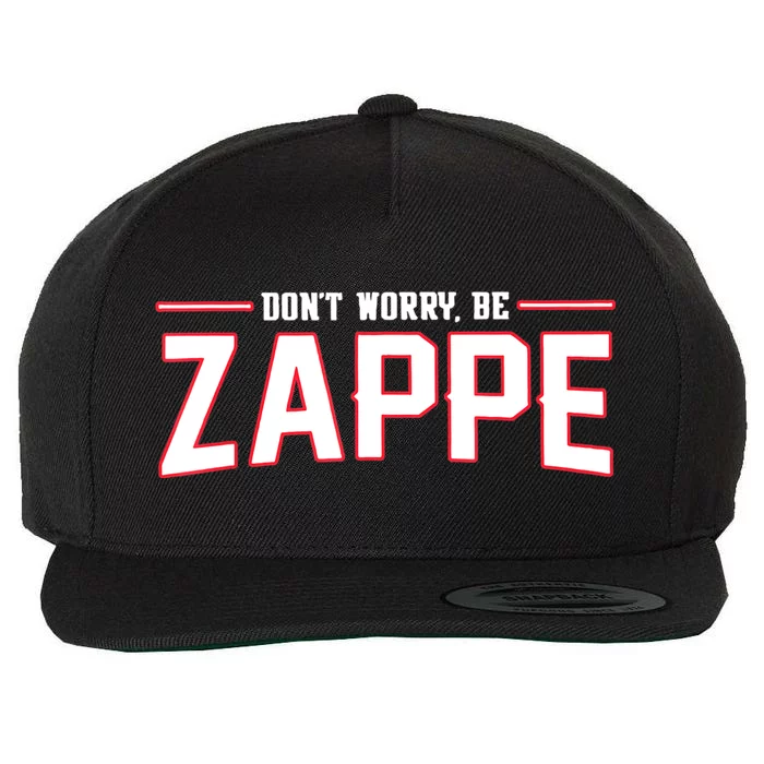 Don't Worry Be Zappe America Football Womens Wool Snapback Cap