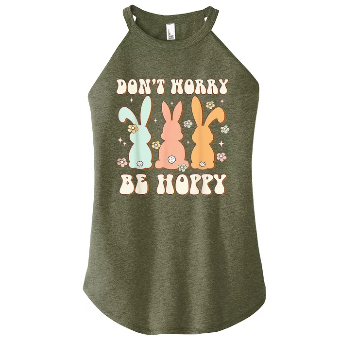 Don't Worry Be Hoppy Rabbit Cute Bunny Easter Day Women’s Perfect Tri Rocker Tank