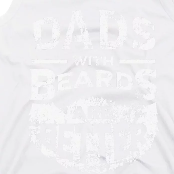 Dads with Beards are Better Distressed Tank Top