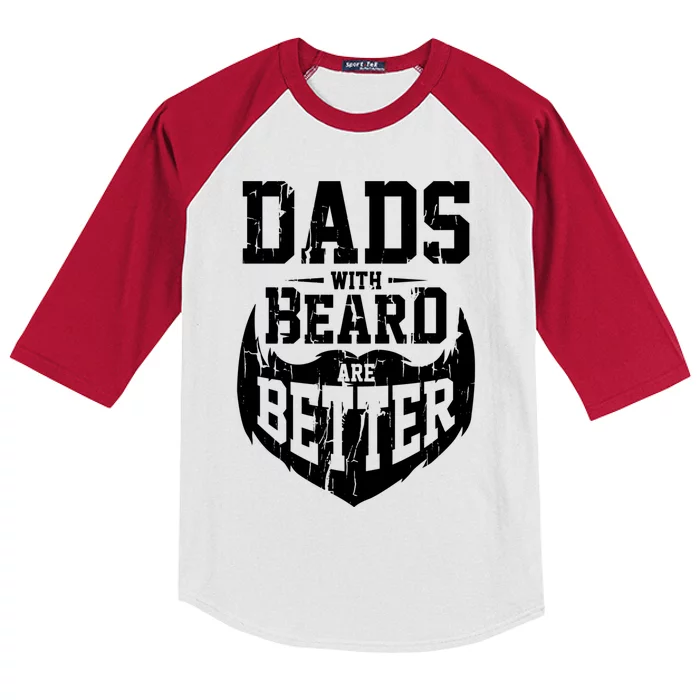 Dads With Beards Are Better Gift Funny Gift Kids Colorblock Raglan Jersey