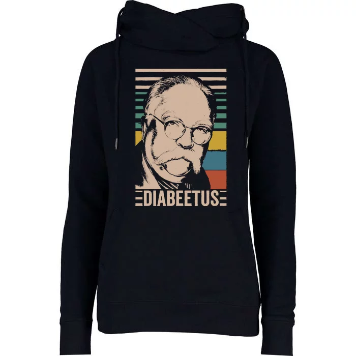 Diabeetus Wilford Brimley Vintage Style Design Womens Funnel Neck Pullover Hood