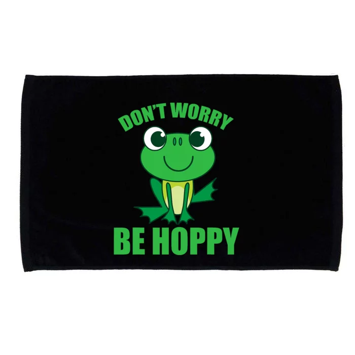 DonT Worry Be Hoppy | Cute Crazy Frog Microfiber Hand Towel