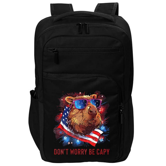 Dont Worry Be Capy Capybara Impact Tech Backpack