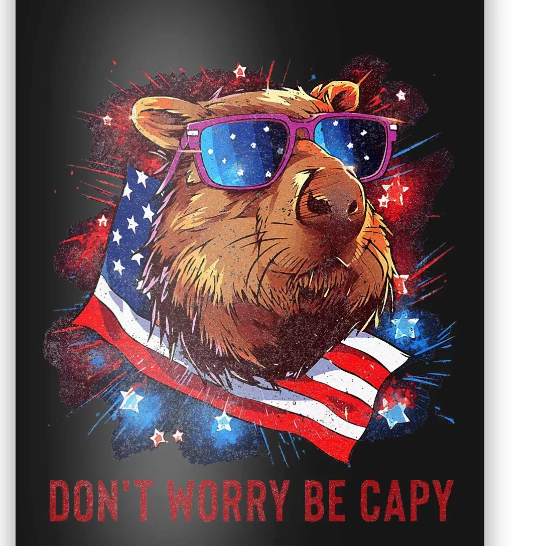 Dont Worry Be Capy Capybara Poster