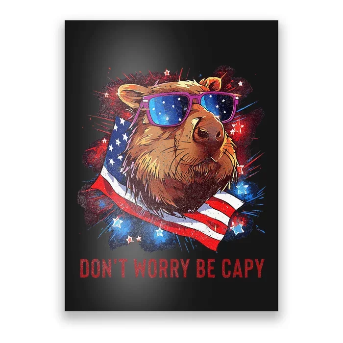 Dont Worry Be Capy Capybara Poster