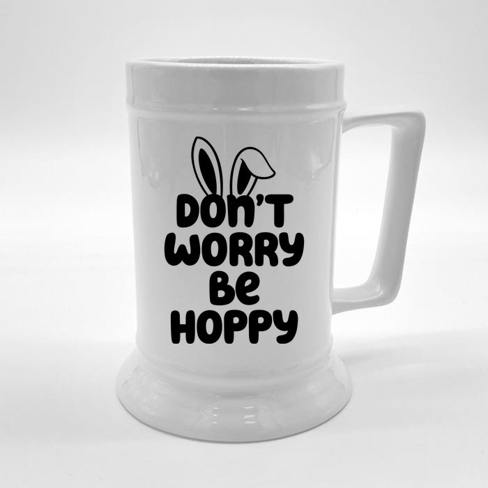 Don't Worry Be Hoppy Easter Bunny Holiday Front & Back Beer Stein