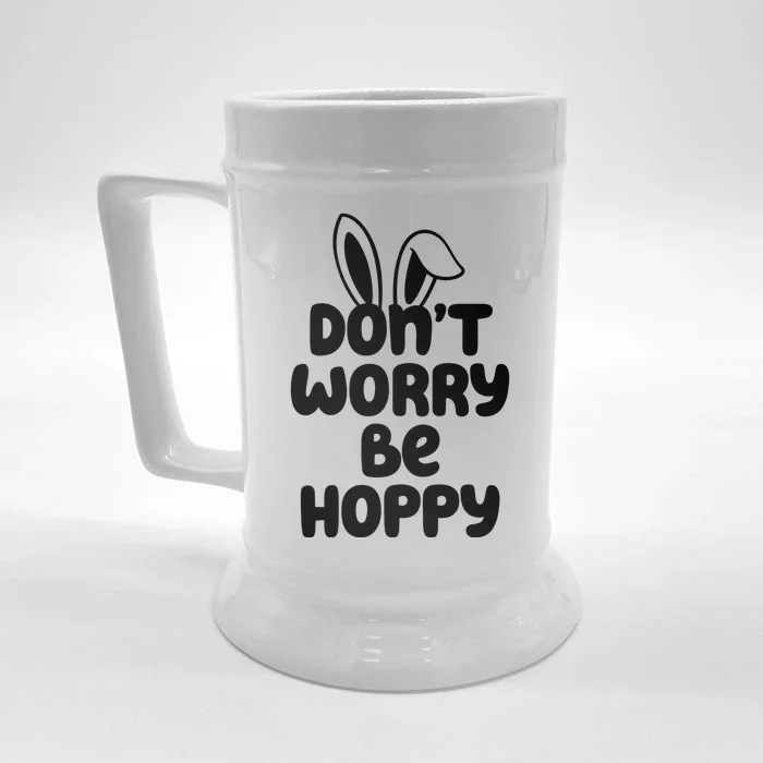 Don't Worry Be Hoppy Easter Bunny Holiday Front & Back Beer Stein