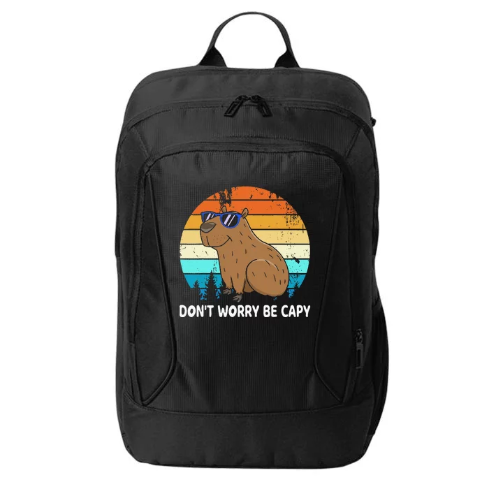 DonT Worry Be Capy Distressed Capybara Styles Animal Lover City Backpack