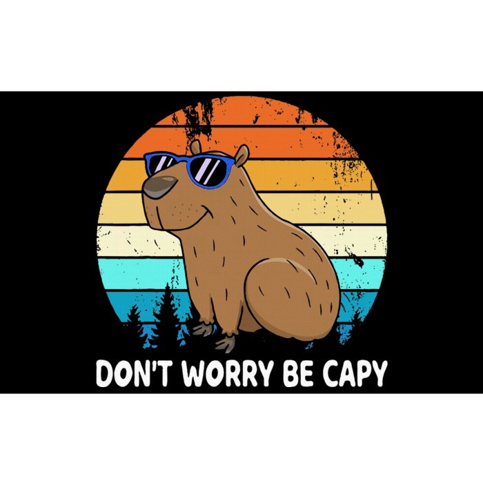 DonT Worry Be Capy Distressed Capybara Styles Animal Lover Bumper Sticker