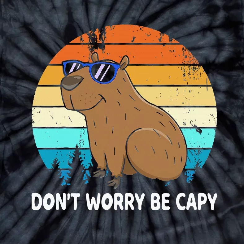 DonT Worry Be Capy Distressed Capybara Styles Animal Lover Tie-Dye T-Shirt