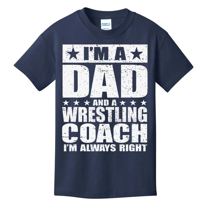 Dad Wrestling Coach Coaches Fathers Day S Gift Kids T-Shirt