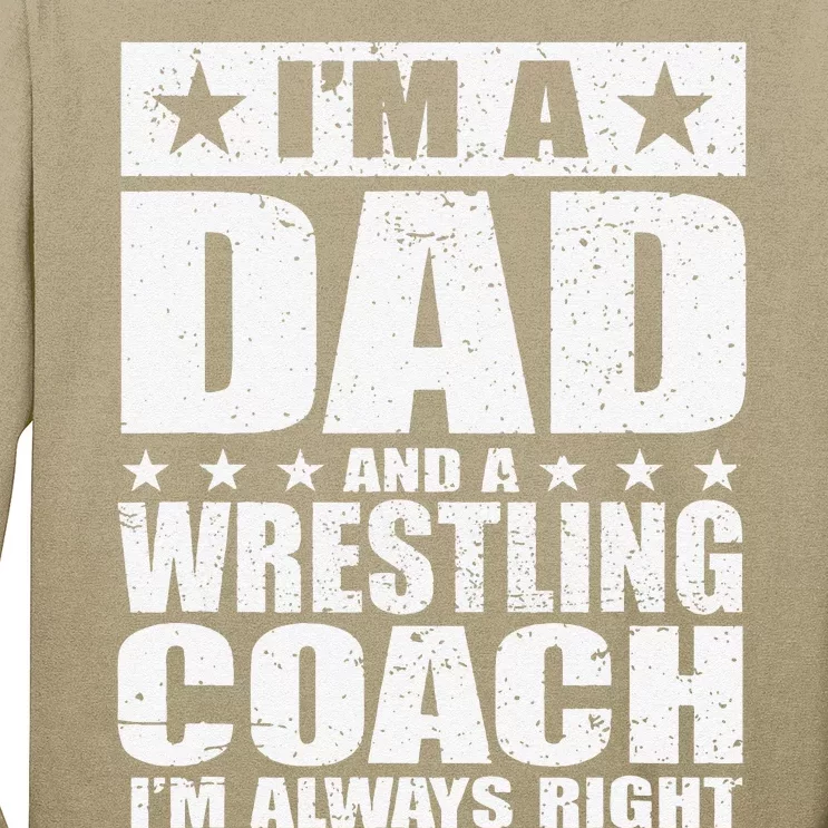 Dad Wrestling Coach Coaches Fathers Day S Gift Long Sleeve Shirt