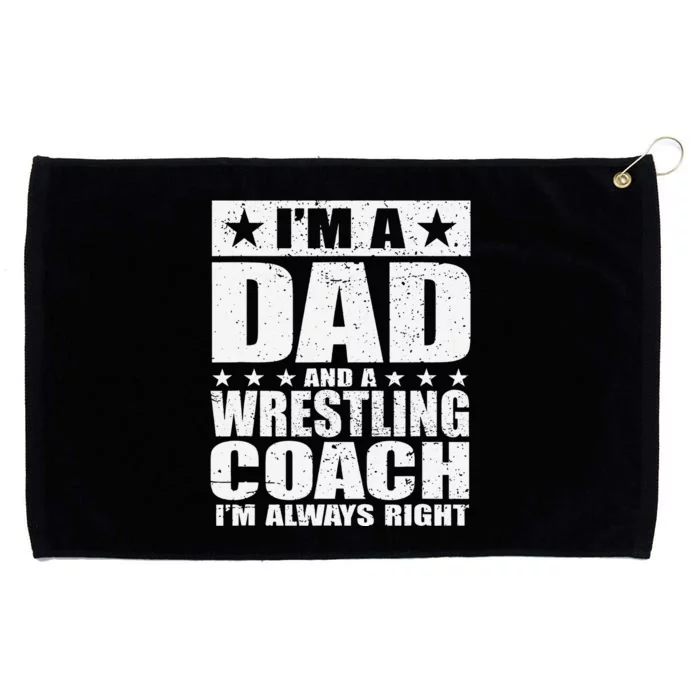 Dad Wrestling Coach  Coaches Fathers Day Shirts Gift Grommeted Golf Towel