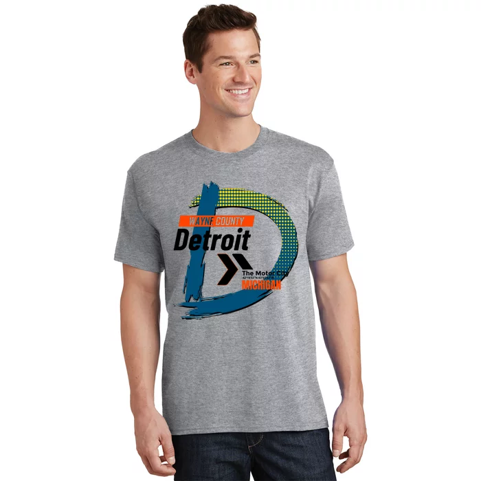 Detroit Wayne County Michigan Modern Logo T-Shirt