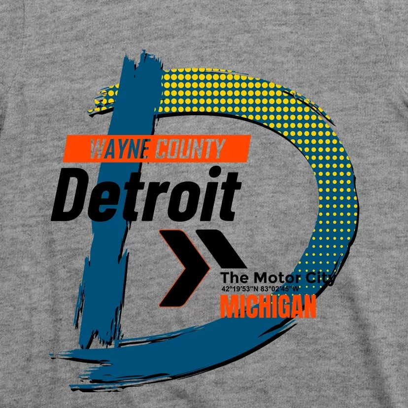 Detroit Wayne County Michigan Modern Logo T-Shirt