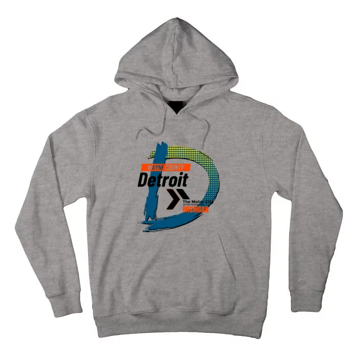 Detroit Wayne County Michigan Modern Logo Tall Hoodie