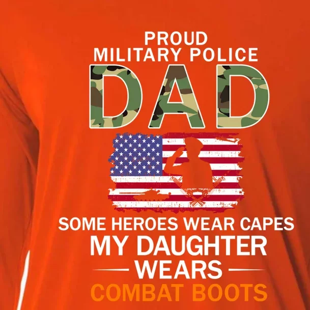 Daughter Wear Combat Bootsfunny Giftproud Mp Military Police Dad Army Gift Cooling Performance Long Sleeve Crew