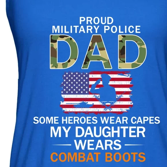 Daughter Wear Combat Bootsmeaningful Giftproud Mp Military Police Dad Army Gift Ladies Essential Flowy Tank