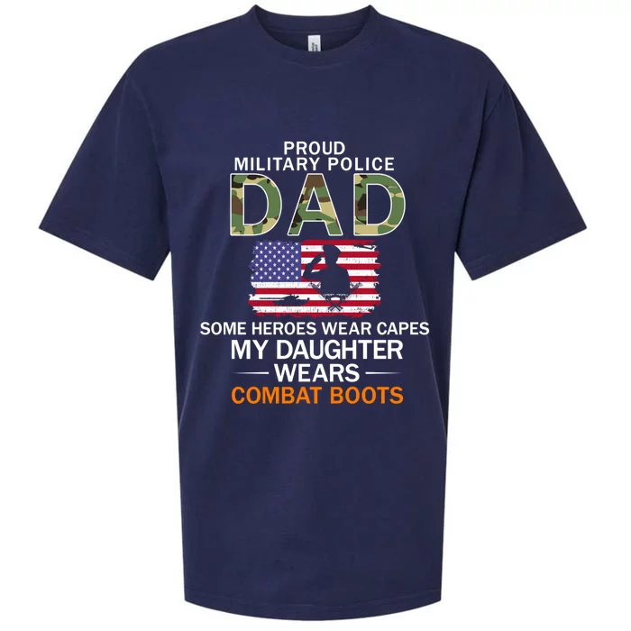 Daughter Wear Combat Bootsgiftproud Mp Military Police Dad Army Gift Sueded Cloud Jersey T-Shirt