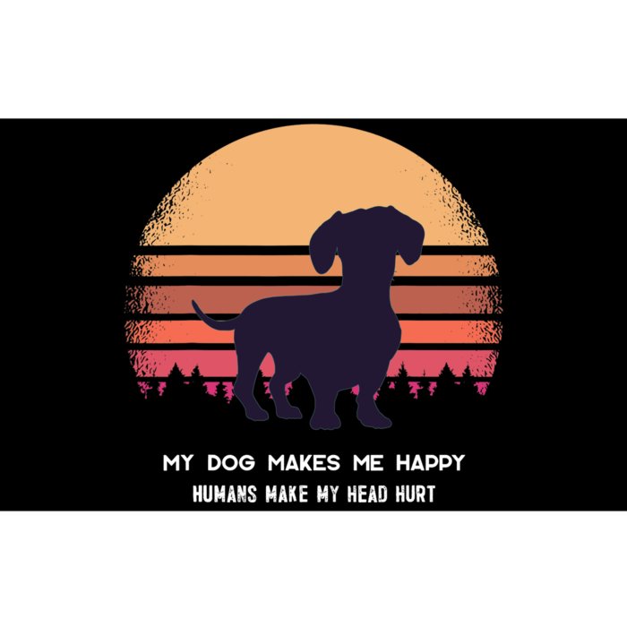 Dachshund Wiener Doxen Dog Retro Bumper Sticker