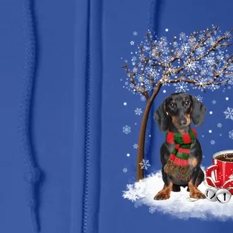 Dachshund Wiener Dog In The Snow Christmas Winter Xmas Tree Gift Full Zip Hoodie