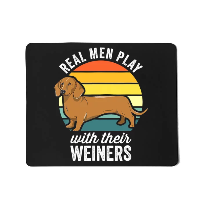 Dachshund Weiner Dog Real Play With Their Weiners Mousepad