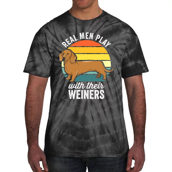 Dachshund Weiner Dog Real Play With Their Weiners Tie-Dye T-Shirt