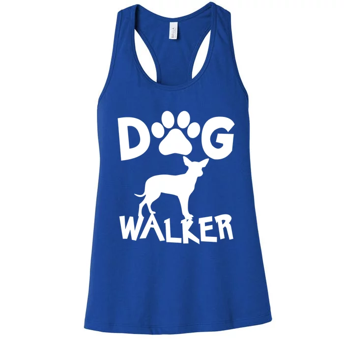 Dog Walker Dog And Paw Print Cute Gift Women's Racerback Tank