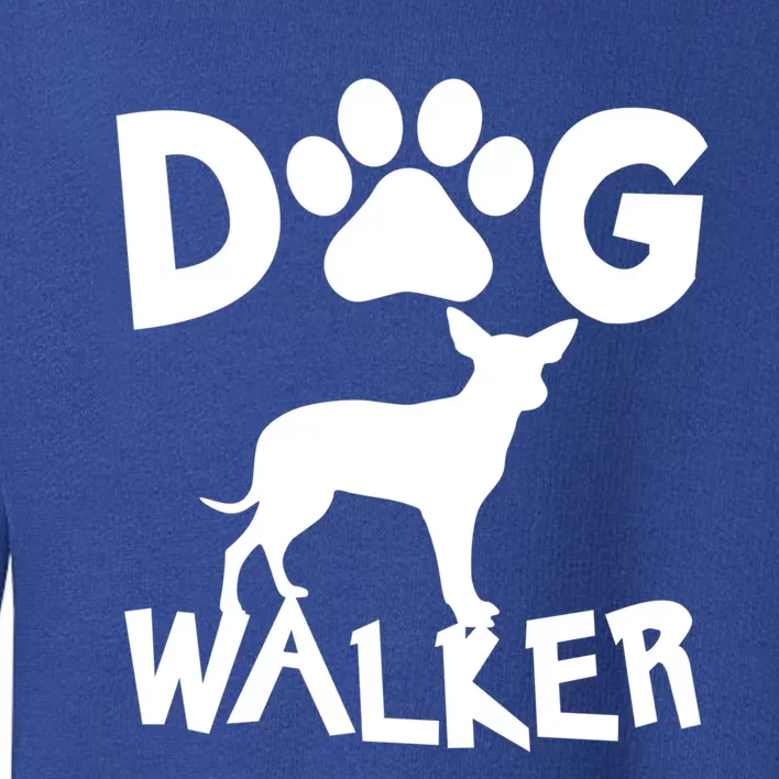 Dog Walker Dog And Paw Print Cute Gift Toddler Sweatshirt