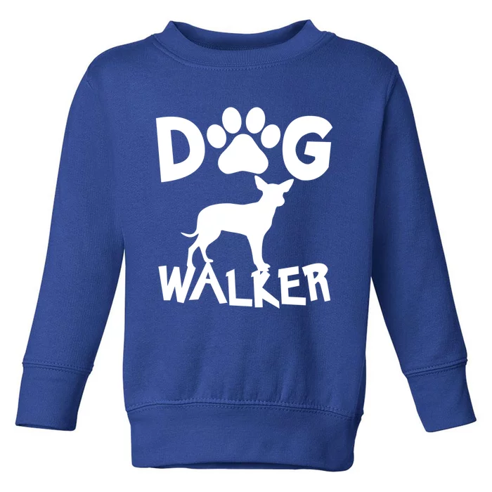 Dog Walker Dog And Paw Print Cute Gift Toddler Sweatshirt