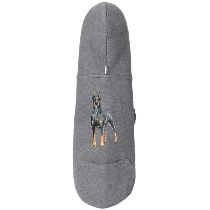 Doberman Watercolor Dog Doggie 3-End Fleece Hoodie