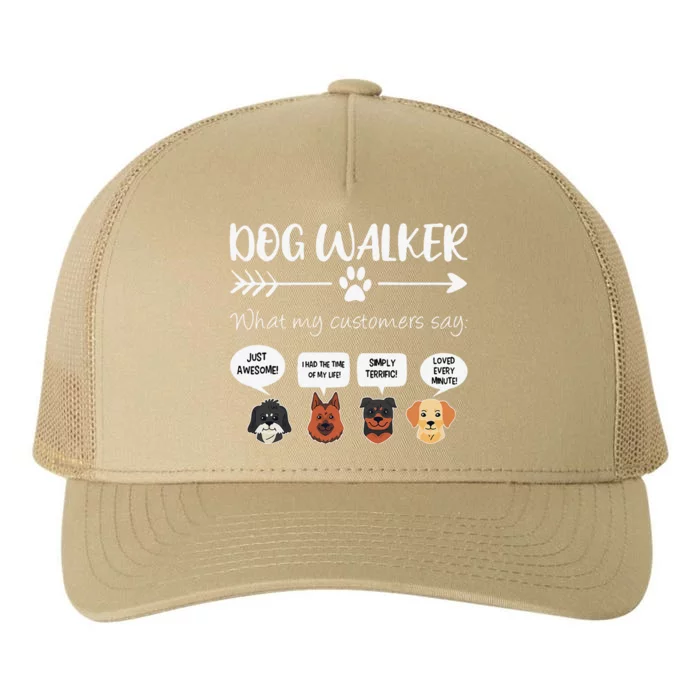 Dog Walker Dog Walking Gift Funny Cute Dog Faces Yupoong Adult 5-Panel Trucker Hat