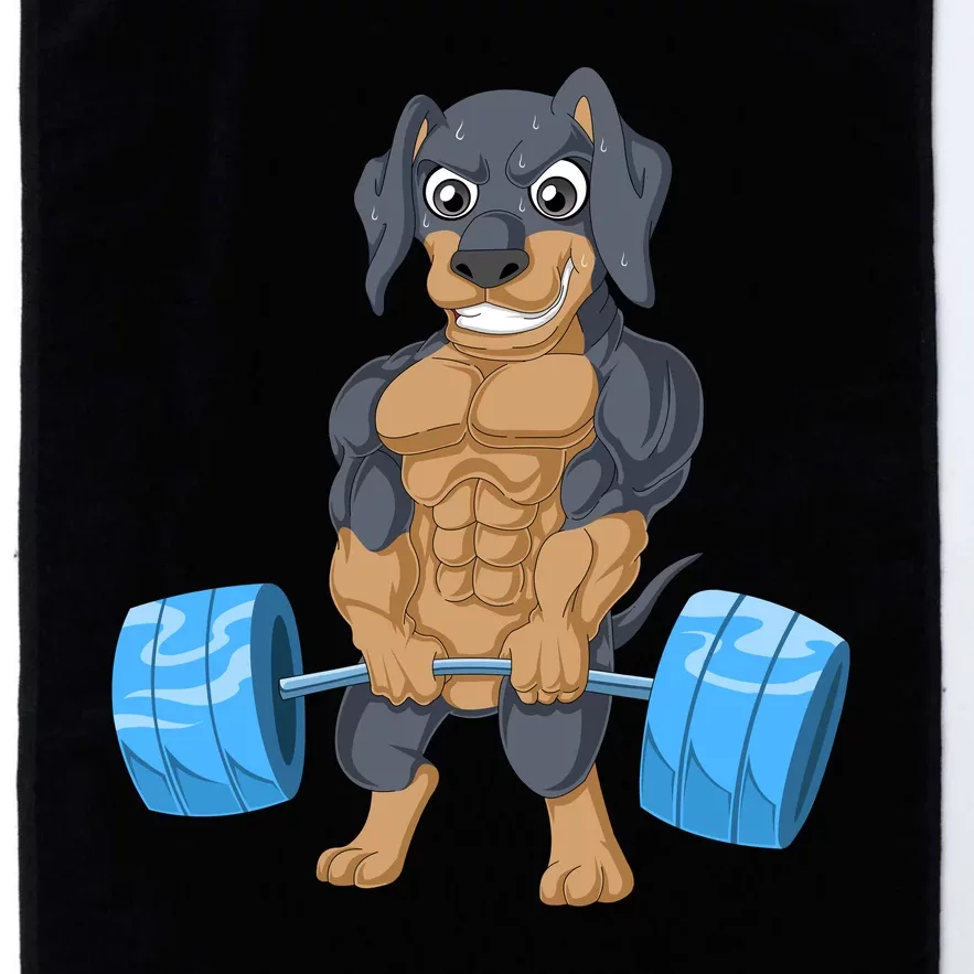 Dachshund Weightlifting Platinum Collection Golf Towel