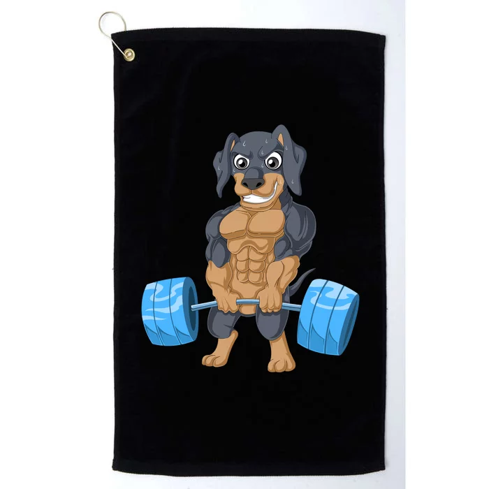 Dachshund Weightlifting Platinum Collection Golf Towel