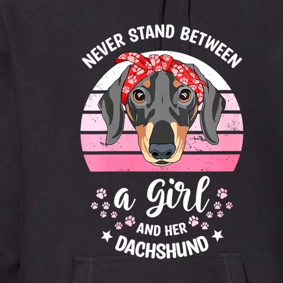 Dachshund Wiener Dog Cute Dachshunds Gift For Girl Premium Hoodie