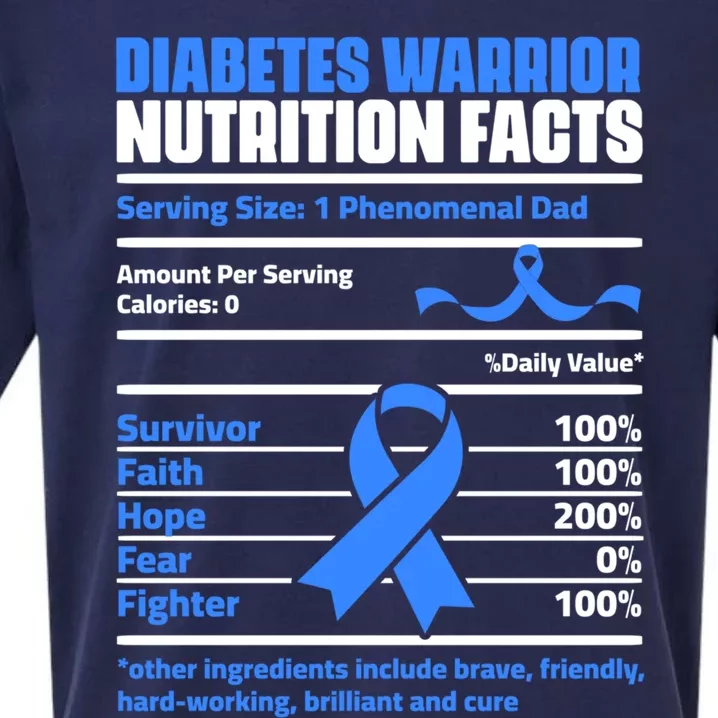 Diabetes Warrior Dad Support Diabetic Diabetes Awareness Cool Gift Sueded Cloud Jersey T-Shirt