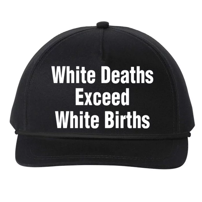 Donotdelay White Deaths Exceed White Births Snapback Five-Panel Rope Hat