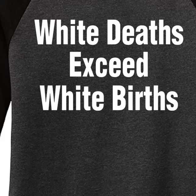 Donotdelay White Deaths Exceed White Births Women's Tri-Blend 3/4-Sleeve Raglan Shirt