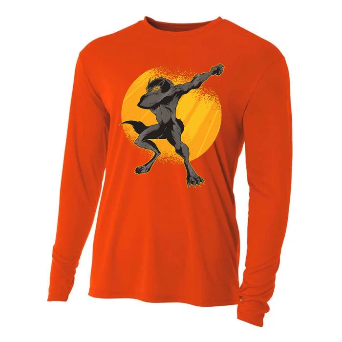 Dabbing Werewolf Cooling Performance Long Sleeve Crew