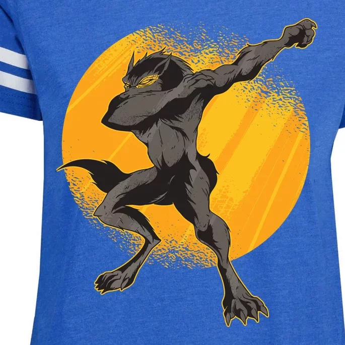 Dabbing Werewolf Enza Ladies Jersey Football T-Shirt