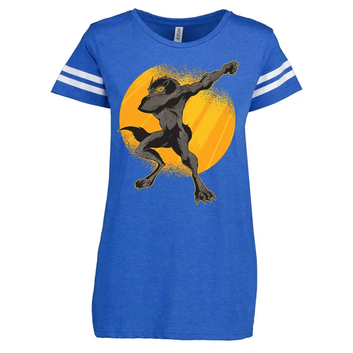 Dabbing Werewolf Enza Ladies Jersey Football T-Shirt