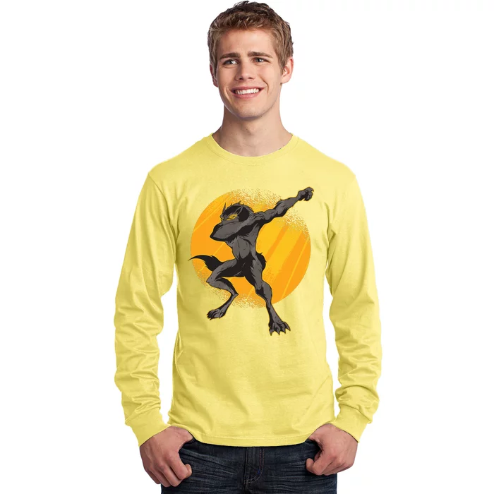 Dabbing Werewolf Long Sleeve Shirt