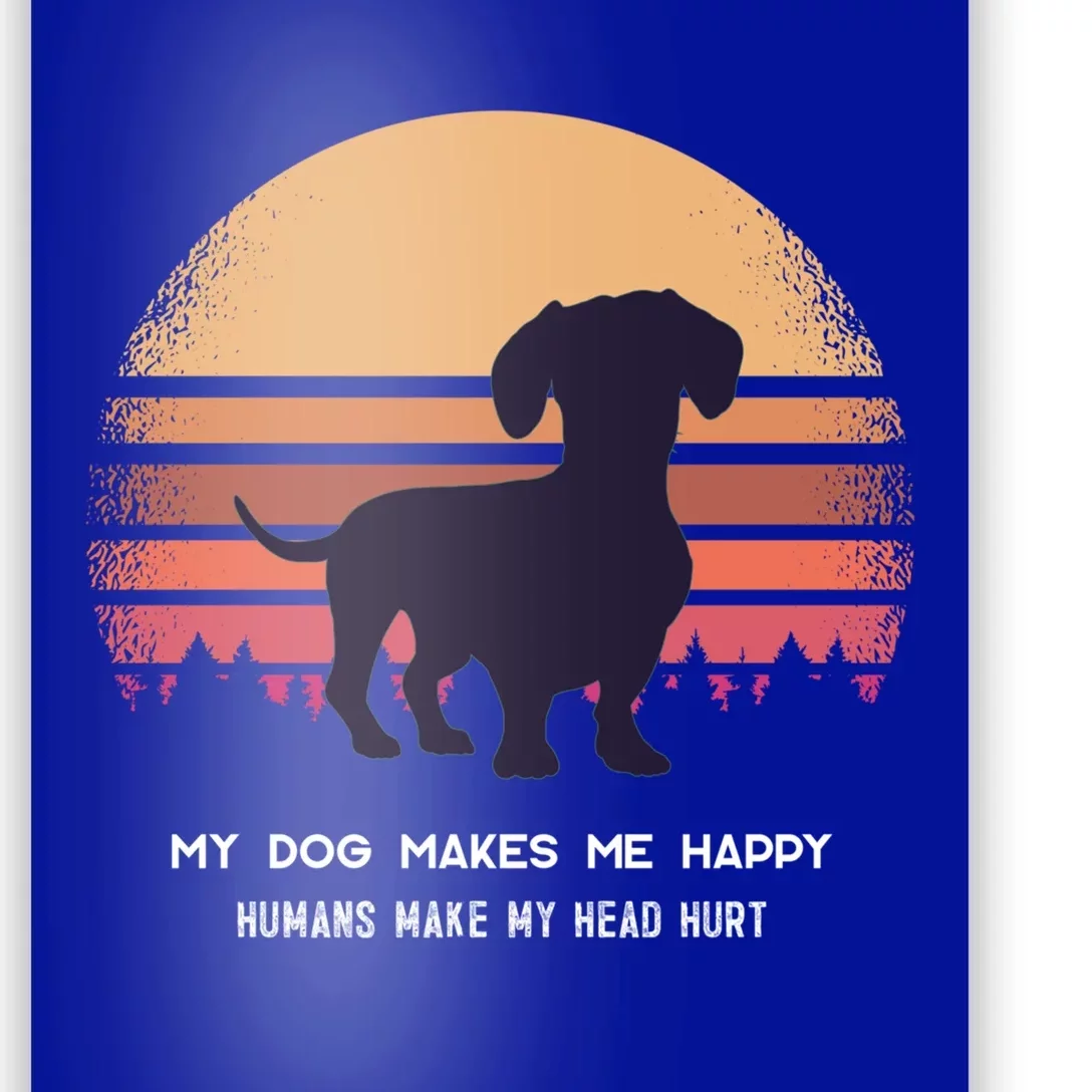 Dachshund Wiener Doxen Dog Retro Gift Poster