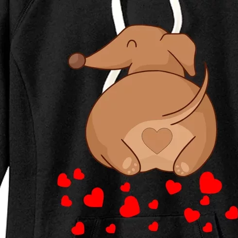 Dachshund Weenie Dog Lover Valentines Day Gift Gift Women's Fleece Hoodie